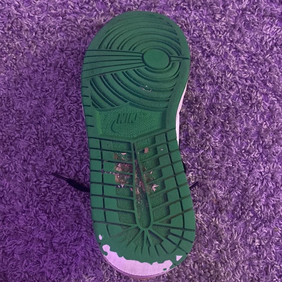 Air Jordan 1 Mid SE Oakland White Laser Orange Green M SIZE 9 - Picture 6 of 6